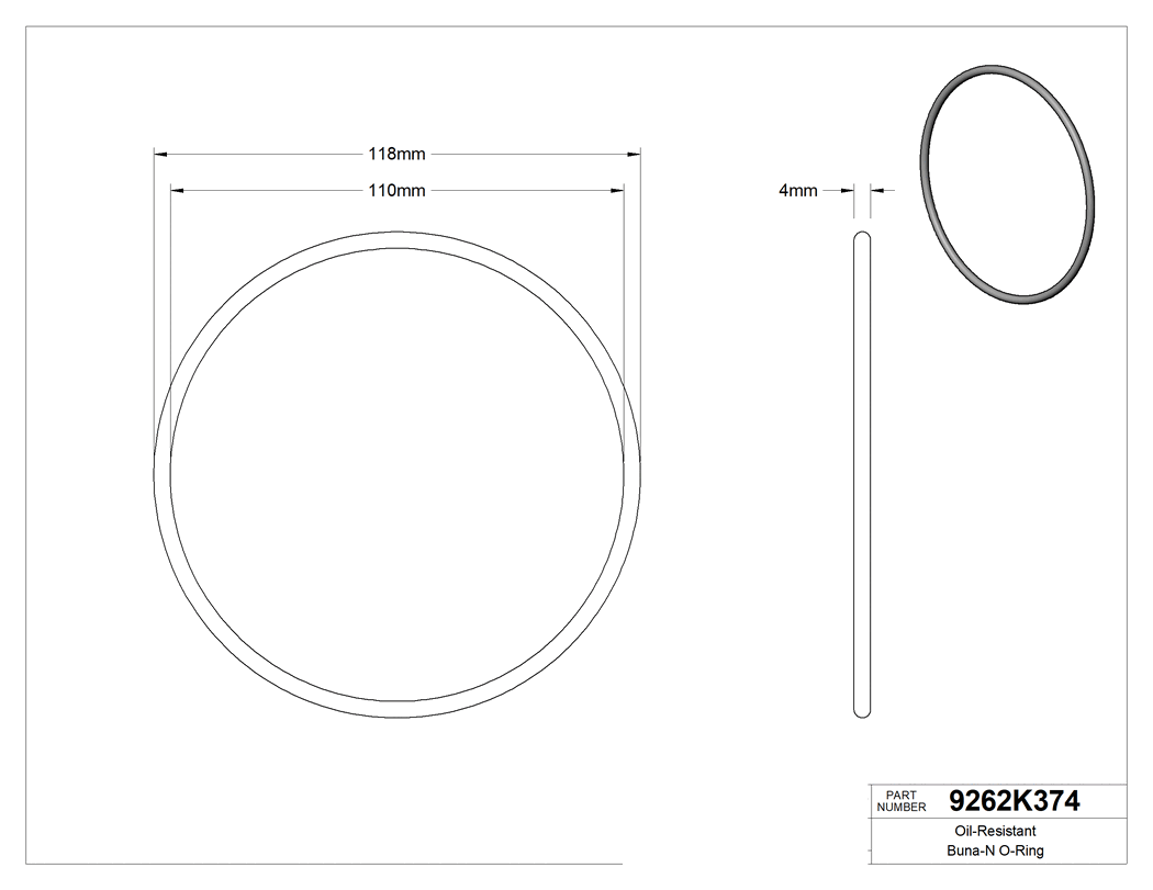 Technical drawing - 9262K374